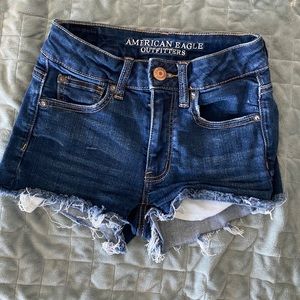 American Eagle Hi-Rise Shortie Shorts 00